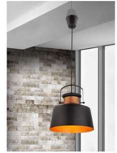 Suspension JULY coloris noir cuivre Suspension JULY coloris noir