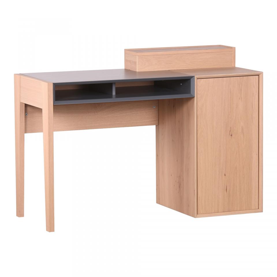 Marcia Bureau avec caisson et niche coloris chêne