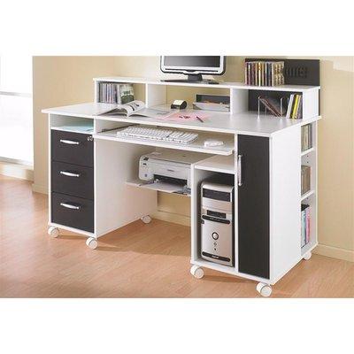 Bureau Multimedia Sur Roulettes Tiroirs Niche Et P