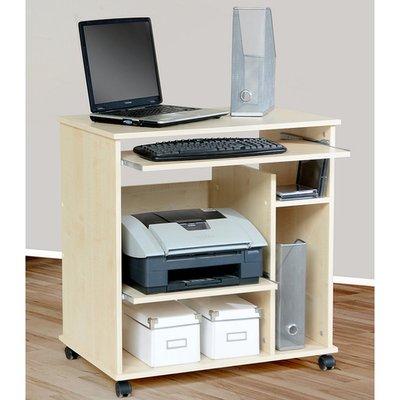Bureau Console Informatique à Roulettes Avec Table