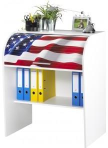 Bureau Enfant Blanc à Cylindre
