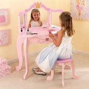 Coiffeuse enfant en bois avec tabouret PRINCESS Coiffeuse enfant en bois avec