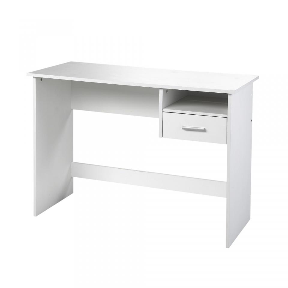 Pryce Bureau junior blanc avec 1 niche et 1 tiroir