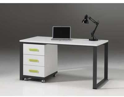 Bureau à 3 tiroirs pour chambre enfant blanc et an