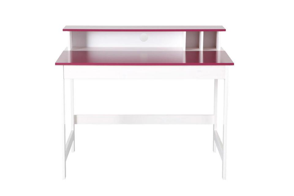 Bureau enfant blanc/fushia CREA