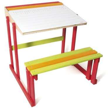 Bureau décolier en bois, Jeujura