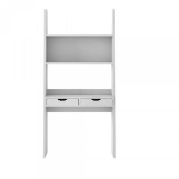 Bureau étagère blanc à 2 tiroirs H186cm Blanc
