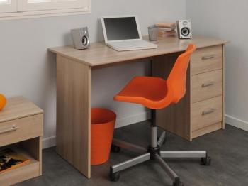 Bureau INFINITY 3 tiroirs acacia clair Bureau INFINITY 3 tiroirs
