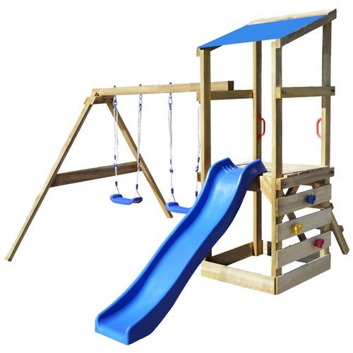 VidaXL Aire de jeux avec échelle, toboggan et bala