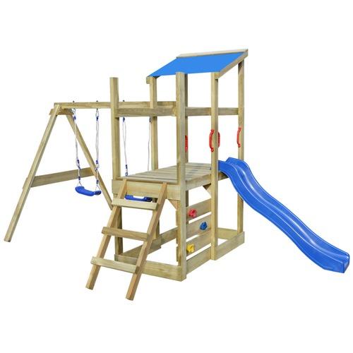 VidaXL Aire de jeu avec échelle, toboggan et balan