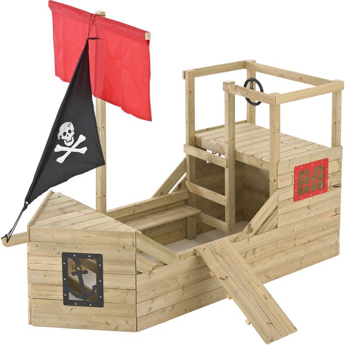 Cabane bateau pirate Galleon en bois Cabane bateau pirate Galleon
