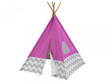 Tente tipi indien en bambou et coton TEEPEE Rose Tente tipi indien en bambou