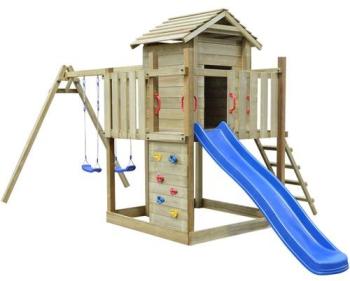 VidaXL Aire de jeux avec échelle, toboggan et bala