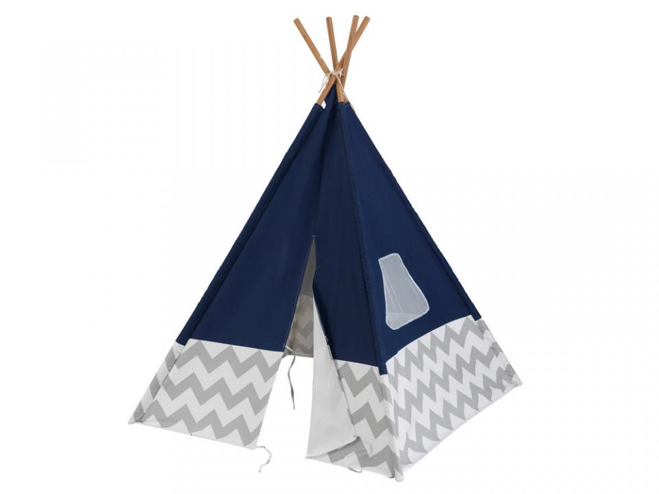 Tente tipi indien en bambou et coton TEEPEE Bleu marine Tente tipi indien en bambou