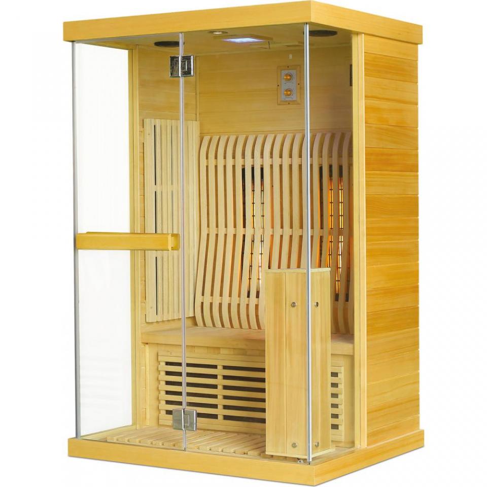 Sauna infrarouge 2 personnes - Bois Naturel multic
