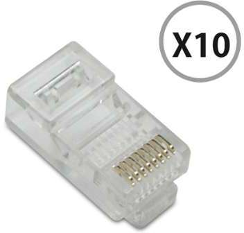 LOT DE 10 FICHES RJ45 MALE - METRONIC LOT DE 10 FICHES RJ45 MALE