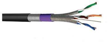 Câble Ethernet rigide CAT6A U FTP 4 paires armé double Câble Ethernet rigide CAT6A