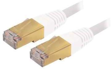 OMENEX Câble RJ45 catégorie 6 SFTP droit 15m blanc OMENEX Câble RJ45 catégorie