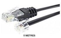 Câble téléphonique RJ11 / RJ45 Noir - 5m