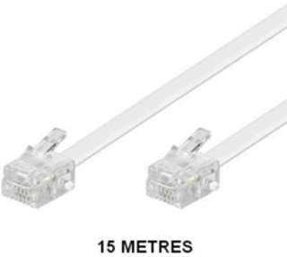 Câble Téléphonique RJ11 Blanc Câble Téléphonique RJ11 Blanc