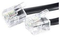 Câble téléphonique RJ11 Noir - 3m