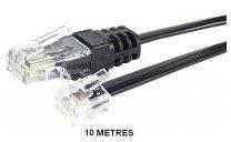 Câble téléphonique RJ11 / RJ45 Noir - 10m