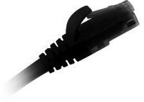Cordon RJ45 CAT6 FTP/UTP 1 Mètre Noir - ECOMEDIA