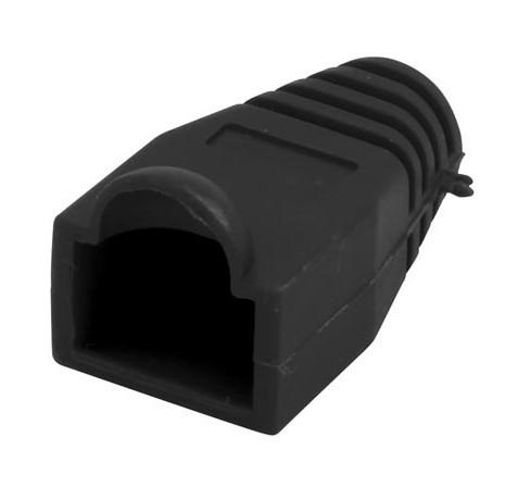 Rj45 manchon souple pour fiche modulaire - noir -