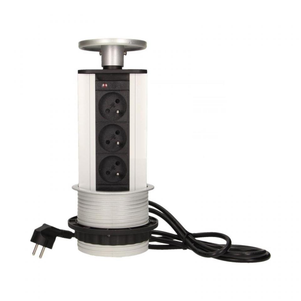 Bloc escamotable en Inox 3 prises 230V - Orno