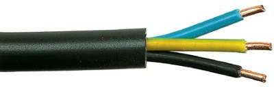 Câble U-1000 R2V noir 4 mm² - Couronne 50 m - 3G 4