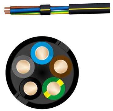 Câble électrique U-1000 R2V 5G2,50 mm² (100 mètres