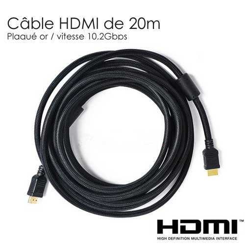 Cable Hdmi or 19 broches de 20m.