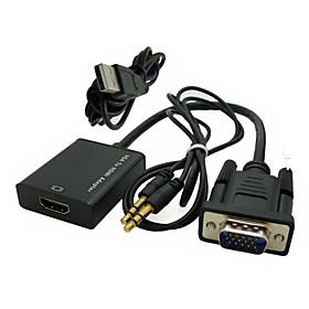 Pc vga hdmi mâle à femelle sortie HD 1080p avec un