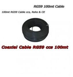 Écheveau de câble coaxial 100 m RG59 CCS - Setik -