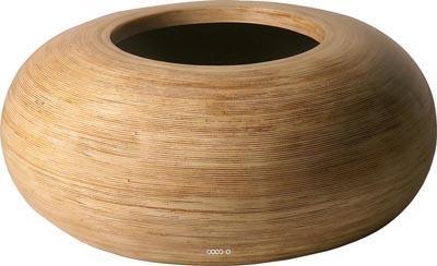 Bac Fibre de verre Rattan Int. Boule plate D 60 x