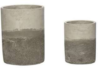 Set 2 Cache-Pots Ciment Naturel Set 2 Cache-Pots Ciment Naturel