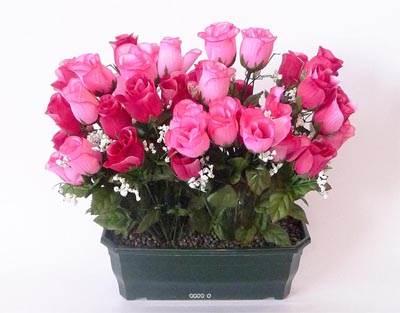 Composition Jardiniere de Roses artificielle leste