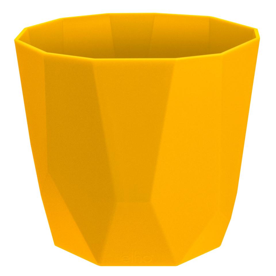 Cache Pot Géométrique Rock b.for 18 cm Moutarde