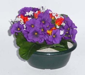 Composition Jardiniere Rose Violette artificielle