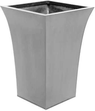 Cache-pots Zinc Galvanisé Carrés Évasés Gris Moyen