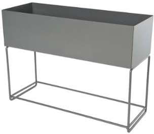 Cache Pot en Métal Gris 45 cm Cache Pot en Métal Gris 45