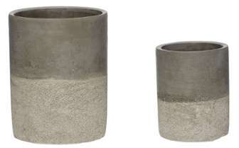 Set 2 Cache-Pots Ciment Gris Set 2 Cache-Pots Ciment Gris