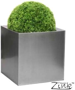 Cache-Pots en Zinc Cubes en Acier Électro-Galvanis