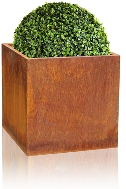 Cache-pot Cube Acier Corten Hauteur 40cm Cache-pot Cube Acier Corten