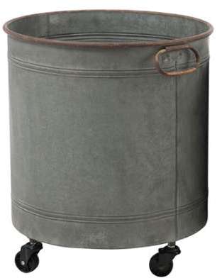 Cache Pot Métal sur Roulettes 50 cm Cache Pot Métal sur Roulettes