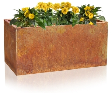 Cache-pot Rectangulaire Acier Corten Largeur 100cm Cache-pot Rectangulaire Acier