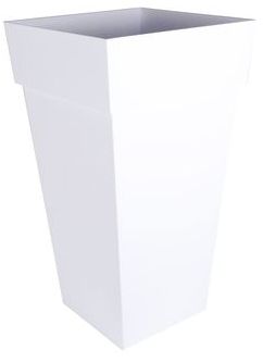 Toscane Cache-pot allongé blanc en plastique H80xL