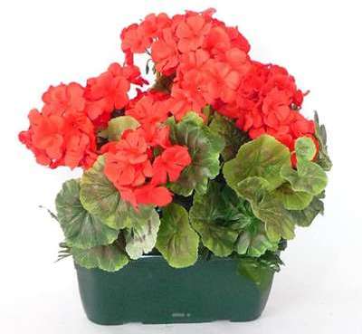 Composition Jardiniere de Geraniums artificiels le