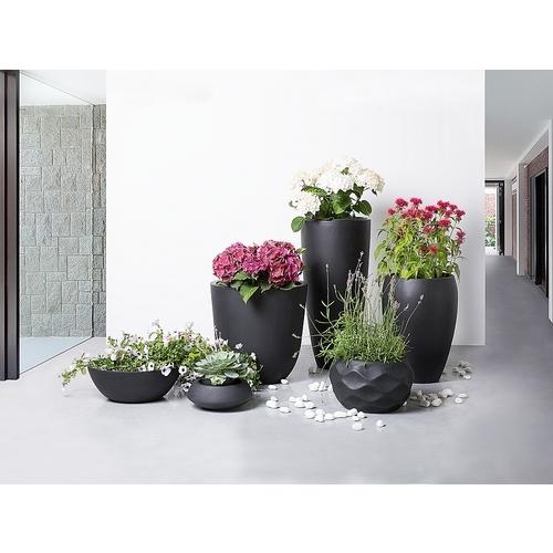 Cache-pot de fleurs - noir - accessoire de jardin