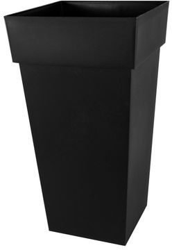Toscane Cache-pot allongé gris en plastique H80x43